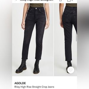 Agolde Riley jeans black pepper size 23